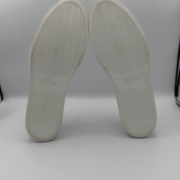 Good Man Brand Edge Sneakers Men's 13 White Leather Made in Italy Court Shoes - Picture 8 of 9